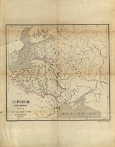 Pologne et ses fronti&egrave;res en 1772 avec les trois partages successifs du c&ocirc;te de la Russie (72-93-95)