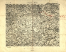 [Spezialkarte der &ouml;sterreich - ungarischen Monarchie.] K. u. k. milit&auml;r. geographisches Institut in Wien, Schrift u. Gerippe v. Official Scherling, Terrainschraffirung v. R. Bloschitz; v. Assistent Schill; v. Objgr. Richter
