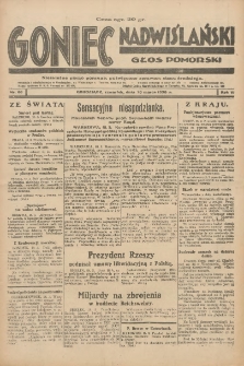 Goniec Nadwiślański: Głos Pomorski: Niezależne pismo poranne, poświęcone sprawom stanu średniego 1930.03.20 R.6 Nr66