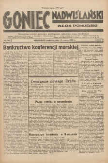 Goniec Nadwiślański: Głos Pomorski: Niezależne pismo poranne, poświęcone sprawom stanu średniego 1930.03.23 R.6 Nr69