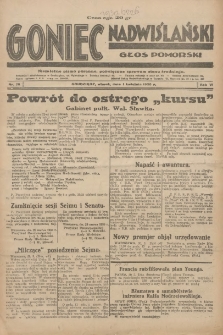 Goniec Nadwiślański: Głos Pomorski: Niezależne pismo poranne, poświęcone sprawom stanu średniego 1930.04.01 R.6 Nr76