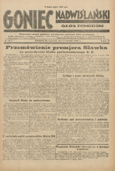Goniec Nadwiślański: Głos Pomorski: Niezależne pismo poranne, poświęcone sprawom stanu średniego 1930.04.03 R.6 Nr78