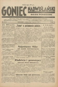 Goniec Nadwiślański: Głos Pomorski: Niezależne pismo poranne, poświęcone sprawom stanu średniego 1930.04.06 R.6 Nr81