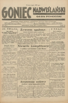 Goniec Nadwiślański: Głos Pomorski: Niezależne pismo poranne, poświęcone sprawom stanu średniego 1930.04.09 R.6 Nr83