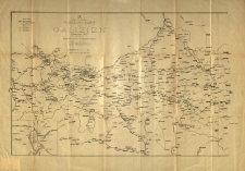 Postcours-Karte von Galizien (Westlicher Theil) Bezirk der [...] Post u. Telegraphen Direction Lemberg