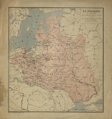 Pologne au XVII si&egrave;cle (Trait&egrave; de Polanow, pr&egrave;s Wiazma, 15 duin 1634). Carte dressee par les soins de B. Kozakiewicz pour les romans historiques de Henryk Sienkiewicz