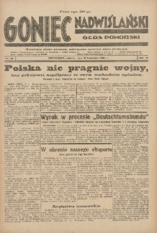 Goniec Nadwiślański: Głos Pomorski: Niezależne pismo poranne, poświęcone sprawom stanu średniego 1930.04.19 R.6 Nr92