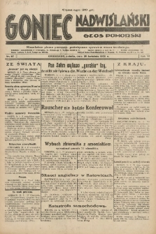 Goniec Nadwiślański: Głos Pomorski: Niezależne pismo poranne, poświęcone sprawom stanu średniego 1930.04.26 R.6 Nr97