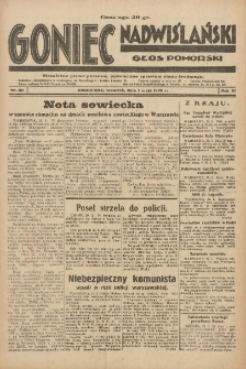 Goniec Nadwiślański: Głos Pomorski: Niezależne pismo poranne, poświęcone sprawom stanu średniego 1930.05.01 R.6 Nr101