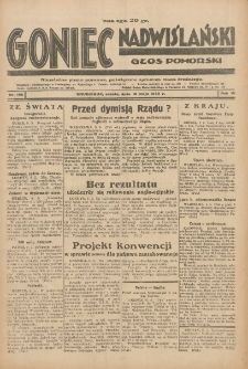 Goniec Nadwiślański: Głos Pomorski: Niezależne pismo poranne, poświęcone sprawom stanu średniego 1930.05.10 R.6 Nr108