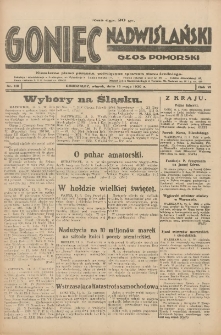 Goniec Nadwiślański: Głos Pomorski: Niezależne pismo poranne, poświęcone sprawom stanu średniego 1930.05.13 R.6 Nr110