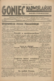 Goniec Nadwiślański: Głos Pomorski: Niezależne pismo poranne, poświęcone sprawom stanu średniego 1930.05.20 R.6 Nr116