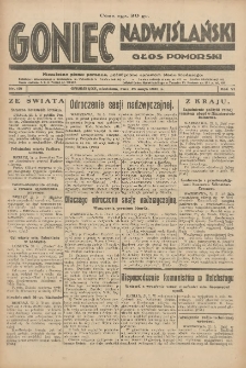 Goniec Nadwiślański: Głos Pomorski: Niezależne pismo poranne, poświęcone sprawom stanu średniego 1930.05.25 R.6 Nr121