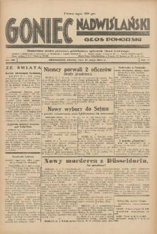 Goniec Nadwiślański: Głos Pomorski: Niezależne pismo poranne, poświęcone sprawom stanu średniego 1930.05.27 R.6 Nr122