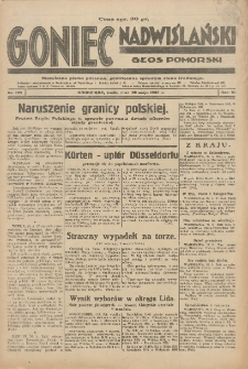 Goniec Nadwiślański: Głos Pomorski: Niezależne pismo poranne, poświęcone sprawom stanu średniego 1930.05.28 R.6 Nr123