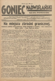 Goniec Nadwiślański: Głos Pomorski: Niezależne pismo poranne, poświęcone sprawom stanu średniego 1930.05.31 R.6 Nr125
