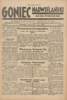 Goniec Nadwiślański: Głos Pomorski: Niezależne pismo poranne, poświęcone sprawom stanu średniego 1930.06.01 R.6 Nr126