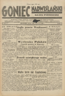 Goniec Nadwiślański: Głos Pomorski: Niezależne pismo poranne, poświęcone sprawom stanu średniego 1930.06.07 R.6 Nr131