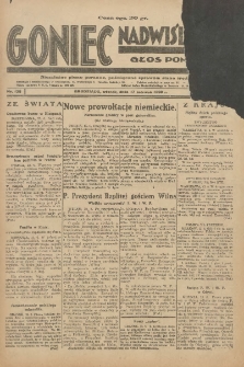 Goniec Nadwiślański: Głos Pomorski: Niezależne pismo poranne, poświęcone sprawom stanu średniego 1930.06.17 R.6 Nr138