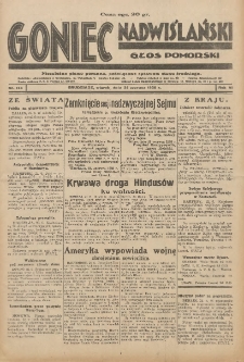 Goniec Nadwiślański: Głos Pomorski: Niezależne pismo poranne, poświęcone sprawom stanu średniego 1930.06.24 R.6 Nr143