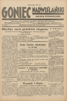 Goniec Nadwiślański: Głos Pomorski: Niezależne pismo poranne, poświęcone sprawom stanu średniego 1930.06.19 R.6 Nr140