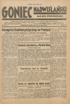Goniec Nadwiślański: Głos Pomorski: Niezależne pismo poranne, poświęcone sprawom stanu średniego 1930.06.28 R.6 Nr147