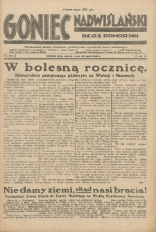 Goniec Nadwiślański: Głos Pomorski: Niezależne pismo poranne, poświęcone sprawom stanu średniego 1930.07.12 R.6 Nr159