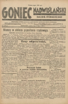 Goniec Nadwiślański: Głos Pomorski: Niezależne pismo poranne, poświęcone sprawom stanu średniego 1930.07.18 R.6 Nr164