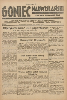 Goniec Nadwiślański: Głos Pomorski: Niezależne pismo poranne, poświęcone sprawom stanu średniego 1930.07.20 R.6 Nr166