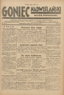 Goniec Nadwiślański: Głos Pomorski: Niezależne pismo poranne, poświęcone sprawom stanu średniego 1930.07.22 R.6 Nr167
