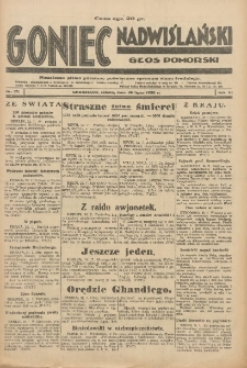 Goniec Nadwiślański: Głos Pomorski: Niezależne pismo poranne, poświęcone sprawom stanu średniego 1930.07.26 R.6 Nr171