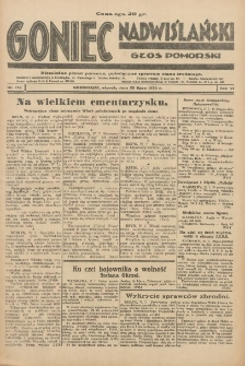 Goniec Nadwiślański: Głos Pomorski: Niezależne pismo poranne, poświęcone sprawom stanu średniego 1930.07.29 R.6 Nr173
