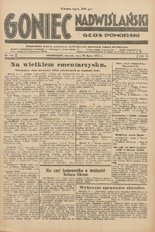 Goniec Nadwiślański: Głos Pomorski: Niezależne pismo poranne, poświęcone sprawom stanu średniego 1930.07.29 R.6 Nr173