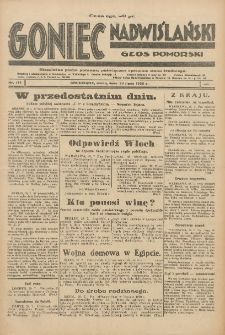 Goniec Nadwiślański: Głos Pomorski: Niezależne pismo poranne, poświęcone sprawom stanu średniego 1930.07.30 R.6 Nr174