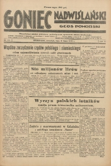Goniec Nadwiślański: Głos Pomorski: Niezależne pismo poranne, poświęcone sprawom stanu średniego 1930.07.31 R.6 Nr175