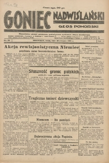 Goniec Nadwiślański: Głos Pomorski: Niezależne pismo poranne, poświęcone sprawom stanu średniego 1930.08.20 R.6 Nr191