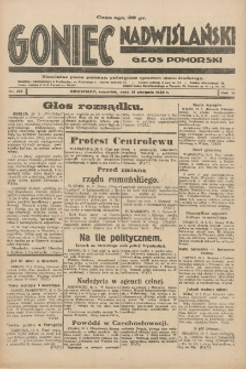 Goniec Nadwiślański: Głos Pomorski: Niezależne pismo poranne, poświęcone sprawom stanu średniego 1930.08.21 R.6 Nr192