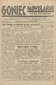Goniec Nadwiślański: Głos Pomorski: Niezależne pismo poranne, poświęcone sprawom stanu średniego 1930.09.02 R.6 Nr202