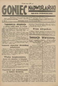 Goniec Nadwiślański: Głos Pomorski: Niezależne pismo poranne, poświęcone sprawom stanu średniego 1930.09.23 R.6 Nr220