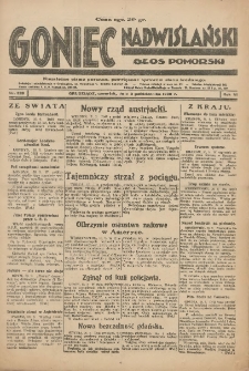 Goniec Nadwiślański: Głos Pomorski: Niezależne pismo poranne, poświęcone sprawom stanu średniego 1930.10.02 R.6 Nr228