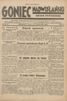 Goniec Nadwiślański: Głos Pomorski: Niezależne pismo poranne, poświęcone sprawom stanu średniego 1930.10.05 R.6 Nr231