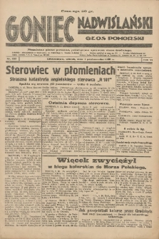 Goniec Nadwiślański: Głos Pomorski: Niezależne pismo poranne, poświęcone sprawom stanu średniego 1930.10.07 R.6 Nr232