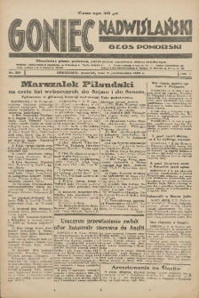 Goniec Nadwiślański: Głos Pomorski: Niezależne pismo poranne, poświęcone sprawom stanu średniego 1930.10.09 R.6 Nr234