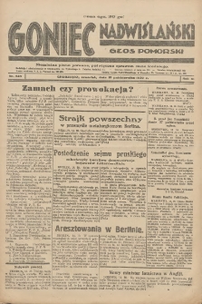 Goniec Nadwiślański: Głos Pomorski: Niezależne pismo poranne, poświęcone sprawom stanu średniego 1930.10.16 R.6 Nr240