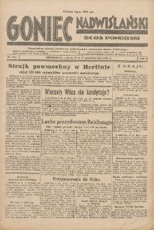 Goniec Nadwiślański: Głos Pomorski: Niezależne pismo poranne, poświęcone sprawom stanu średniego 1930.10.17 R.6 Nr241