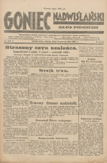 Goniec Nadwiślański: Głos Pomorski: Niezależne pismo poranne, poświęcone sprawom stanu średniego 1930.10.18 R.6 Nr242