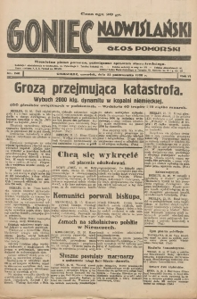Goniec Nadwiślański: Głos Pomorski: Niezależne pismo poranne, poświęcone sprawom stanu średniego 1930.10.23 R.6 Nr246