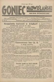 Goniec Nadwiślański: Głos Pomorski: Niezależne pismo poranne, poświęcone sprawom stanu średniego 1930.10.25 R.6 Nr248