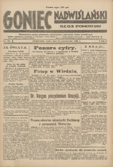 Goniec Nadwiślański: Głos Pomorski: Niezależne pismo poranne, poświęcone sprawom stanu średniego 1930.10.29 R.6 Nr251