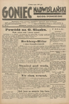Goniec Nadwiślański: Głos Pomorski: Niezależne pismo poranne, poświęcone sprawom stanu średniego 1930.10.30 R.6 Nr252